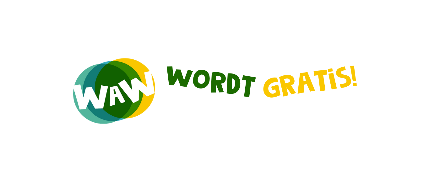 Afbeelding met tekst 'WaW wordt gratis'