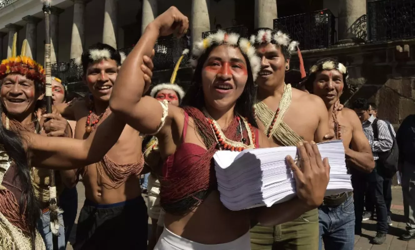 Een activiste in Ecuador